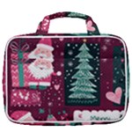 Christmas Santa Claus Travel Toiletry Bag With Hanging Hook