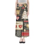 Christmas Reindeer Full Length Maxi Skirt