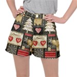 Christmas Reindeer Women s Ripstop Shorts