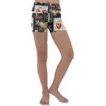 Christmas Reindeer Kids  Lightweight Velour Yoga Shorts