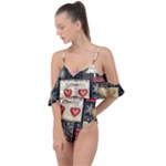 Christmas Reindeer Drape Piece Swimsuit