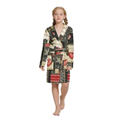 Christmas Reindeer Kids  Long Sleeve Velvet Lounge Robe from ArtsNow.com