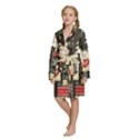 Kids  Long Sleeve Velvet Lounge Robe 