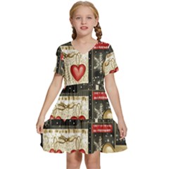 Kids  Short Sleeve Tiered Mini Dress 