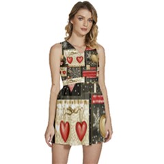 Sleeveless High Waist Mini Dress 