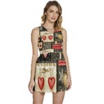 Christmas Reindeer Sleeveless High Waist Mini Dress