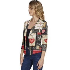 Women s Casual 3/4 Sleeve Spring Jacket 