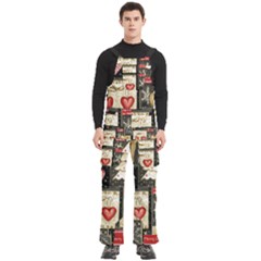 Christmas Reindeer Men s Side Zip Front Pouch Ski And Snowboard Bib Pants	 from ArtsNow.com