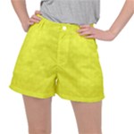 Brite Yellow Diamond Squares Ripstop Shorts