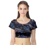 Rocky Lake Reflection  Short Sleeve Crop Top