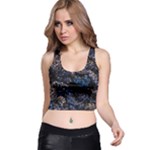 Rocky Lake Reflection  Racer Back Crop Top