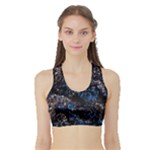 Rocky Lake Reflection  Sports Bra with Border