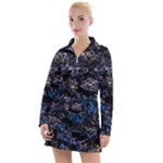 Rocky Lake Reflection  Women s Long Sleeve Casual Dress