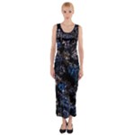 Rocky Lake Reflection  Fitted Maxi Dress