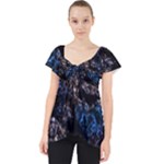 Rocky Lake Reflection  Lace Front Dolly Top