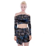 Rocky Lake Reflection  Off Shoulder Top with Mini Skirt Set