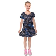 Rocky Lake Reflection  Kids  Short Sleeve Velvet Dress from ArtsNow.com