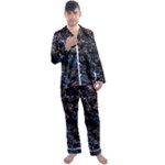 Rocky Lake Reflection  Men s Long Sleeve Satin Pajamas Set