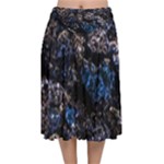 Rocky Lake Reflection  Velvet Flared Midi Skirt