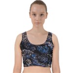 Rocky Lake Reflection  Velvet Racer Back Crop Top