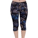 Rocky Lake Reflection  Velvet Capri Leggings 