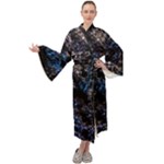 Rocky Lake Reflection  Maxi Velvet Kimono