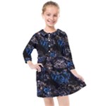 Rocky Lake Reflection  Kids  Quarter Sleeve Shirt Dress