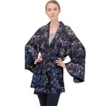 Rocky Lake Reflection  Long Sleeve Velvet Kimono 