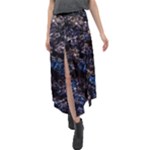 Rocky Lake Reflection  Velour Split Maxi Skirt