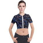 Rocky Lake Reflection  Short Sleeve Cropped Jacket