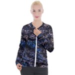 Rocky Lake Reflection  Casual Zip Up Jacket