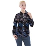 Rocky Lake Reflection  Women s Long Sleeve Pocket Shirt