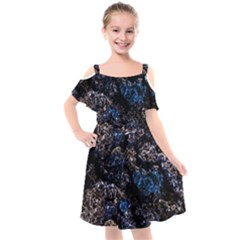 Kids  Cut Out Shoulders Chiffon Dress 