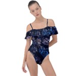 Rocky Lake Reflection  Frill Detail One Piece Swimsuit