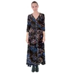 Rocky Lake Reflection  Button Up Maxi Dress