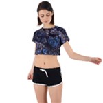 Rocky Lake Reflection  Tie Back Short Sleeve Crop T-Shirt