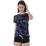 Rocky Lake Reflection  Short Sleeve Open Back T-Shirt