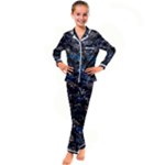 Rocky Lake Reflection  Kids  Satin Long Sleeve Pajamas Set