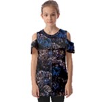 Rocky Lake Reflection  Fold Over Open Sleeve Top