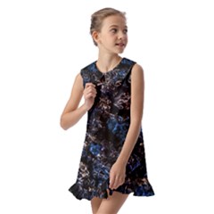 Kids  Pilgrim Collar Ruffle Hem Dress 