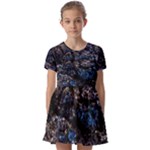 Rocky Lake Reflection  Kids  Short Sleeve Pinafore Style Dress