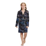 Rocky Lake Reflection  Kids  Long Sleeve Velvet Lounge Robe