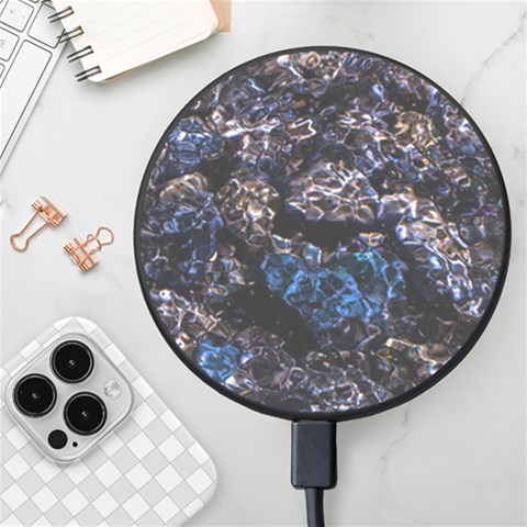 Rocky Lake Reflection  Wireless Fast Charger(Black) from ArtsNow.com