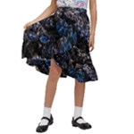 Rocky Lake Reflection  Kids  Ruffle Flared Wrap Midi Skirt