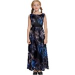 Rocky Lake Reflection  Kids  Satin Sleeveless Maxi Dress