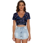 Rocky Lake Reflection  V-Neck Crop Top