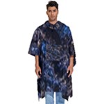 Rocky Lake Reflection  Men s Hooded Rain Ponchos