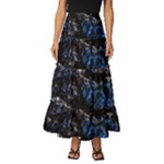 Rocky Lake Reflection  Tiered Ruffle Maxi Skirt