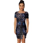 Rocky Lake Reflection  Fitted Knot Split End Bodycon Dress