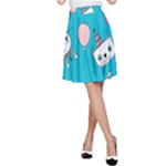 Birtay Cats Bunnies, Koteto A-Line Skirt